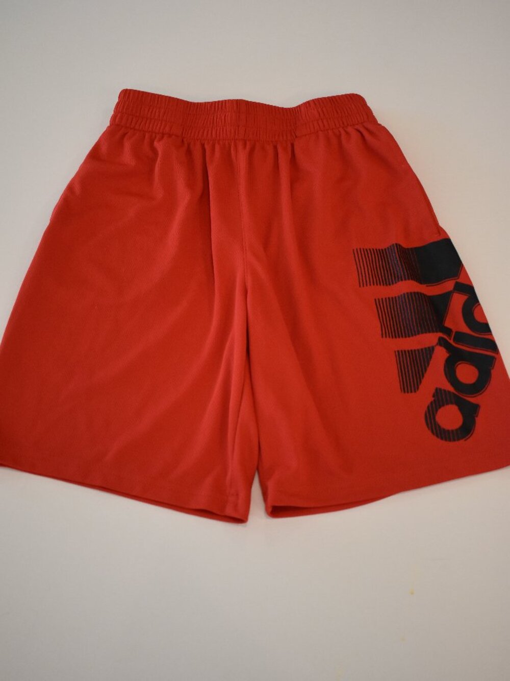 Adidas Boys Red Athletic Shorts Size M (10/12) Mesh Performance Activewear
